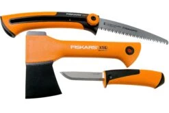 Fiskars X5 Camping Set Avec Hache, Scie Et Couteau