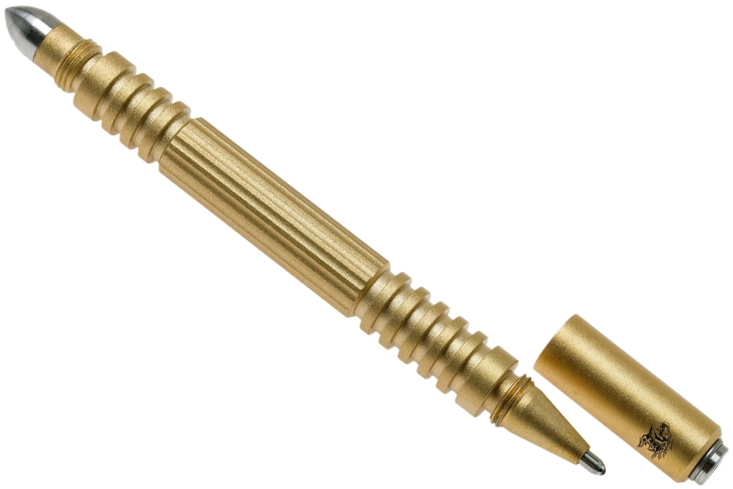 Rick Hinderer Investigator Pen Brass/Messing, Beadblasted, Stylo Tactique 4 Rick Hinderer Investigator Pen Brass/Messing, Beadblasted, Stylo Tactique – Image 2