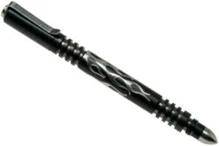 Rick Hinderer Investigator Pen Flames Stainless Steel, Stonewash DLC, Stylo Tactique