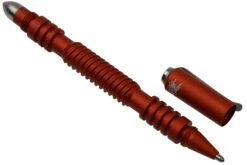 Rick Hinderer Spiral Investigator Pen, Aluminum, Matte Orange, Stylo Tactique -Plein Air Outils Magasin HRK INVP S AL MO 03 hinderer