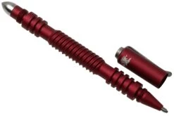 Rick Hinderer Spiral Investigator Pen, Aluminum, Matte Red, Stylo Tactique -Plein Air Outils Magasin HRK INVP S AL MR 03 hinderer