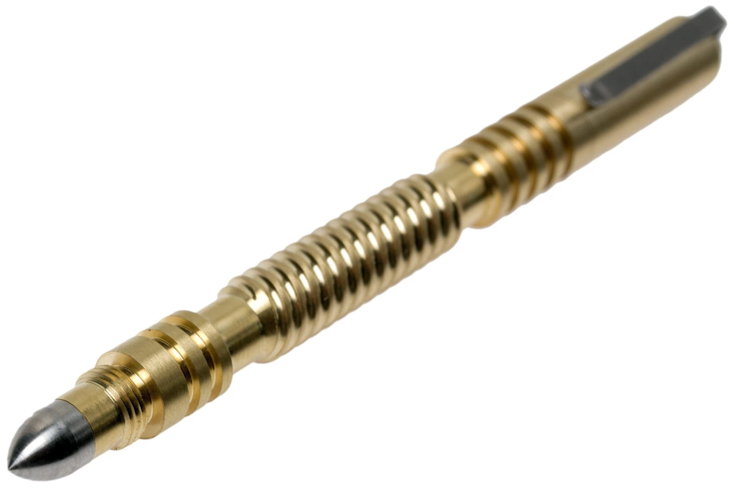 Rick Hinderer Spiral Investigator Pen Brass, Stylo Tactique 5 Rick Hinderer Spiral Investigator Pen Brass, Stylo Tactique – Image 3