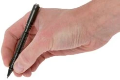 Rick Hinderer Spiral Investigator Pen Stainless Steel, Stonewash Black DLC, Stylo Tactique -Plein Air Outils Magasin HRK INVP SPR SSBL 04 rick hinderer knives