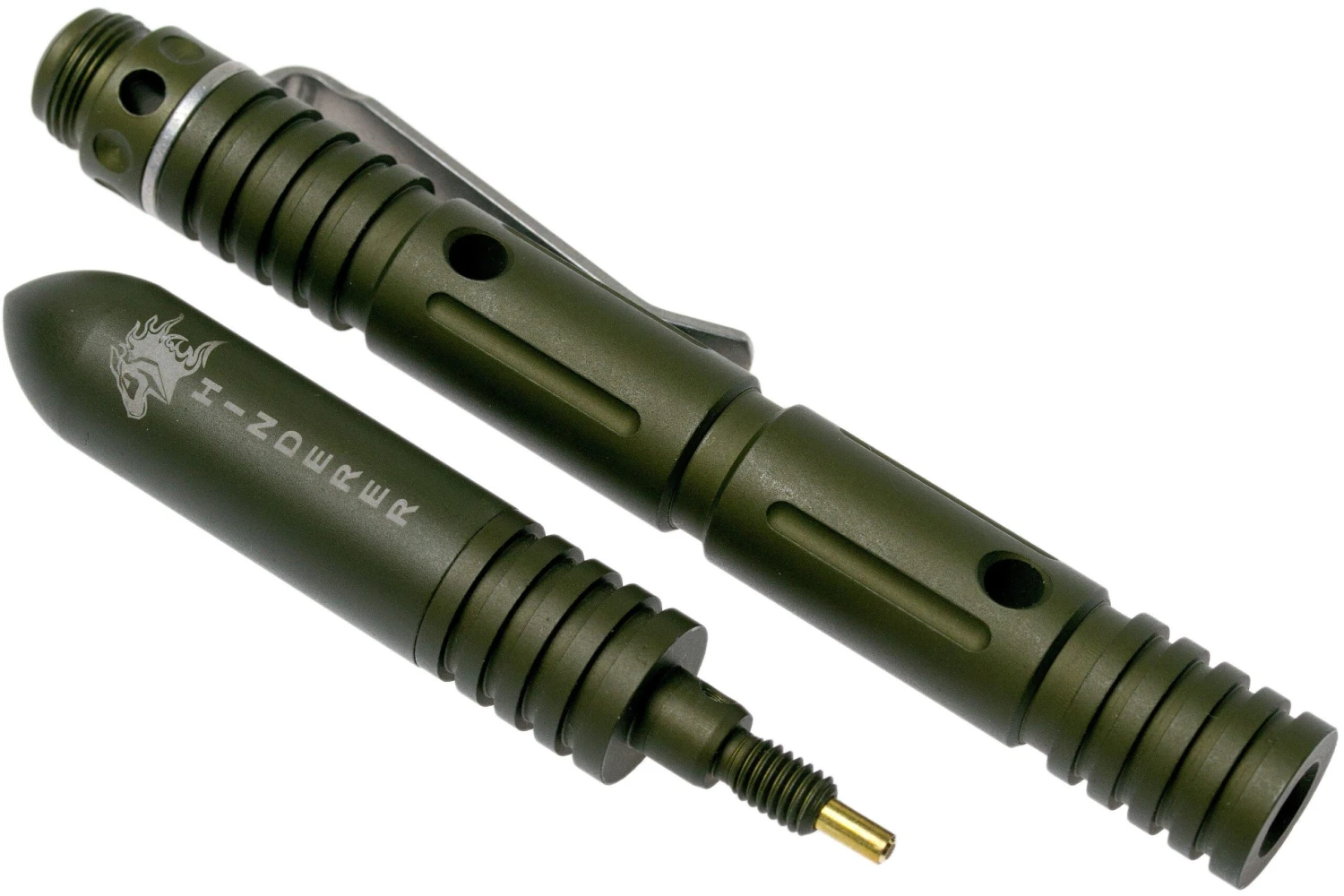 Rick Hinderer Extreme Duty Modular Kubotan Pen Deluxe Set Matte OD Green 4 Rick Hinderer Extreme Duty Modular Kubotan Pen Deluxe Set Matte OD Green – Image 2