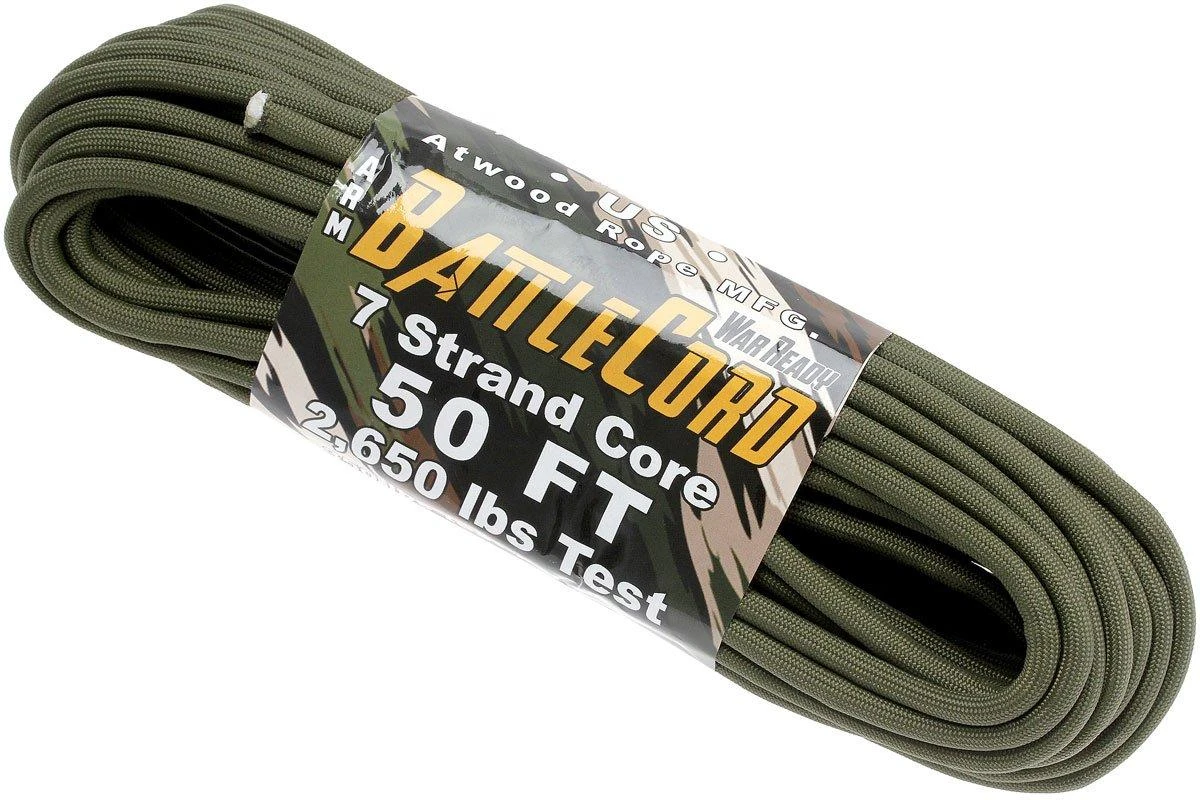 ARM 2650 Battle Cord, Couleur : OD-Green, 50ft (15,24 M) 3 ARM 2650 Battle Cord, Couleur : OD-Green, 50ft (15,24 M)