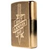 Knivesandtools Zippo Brass Brushed Knife, Bronze, Briquet -Plein Air Outils Magasin KTZPBRASSKNIFE 01 zippo knivesandtools