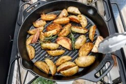 Petromax Fonte Skillet Gril 35 Cm Avec Deux Poignées -Plein Air Outils Magasin Petromax gp35h t