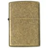 Zippo Flat Bottom Antique Brass 60001567 Bronze, Briquet -Plein Air Outils Magasin ZP201FB 000120 01 zippo