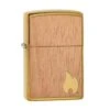 Zippo Woodchuck Mahogany Emblem Brushed Brass 29901-000002, Briquet -Plein Air Outils Magasin ZP29901 000002 01 zippo