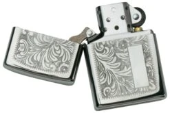 Zippo Venetian Chrome 60000813 Argenté, Briquet -Plein Air Outils Magasin ZP352 000066 03 zippo