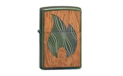 Zippo Woodchuck Mahogany Flame High Polish Green 49057-000002, Briquet