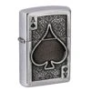 Zippo Ace Of Spades Emblem 49637-000002, Brushed Chrome, Briquet 2 Zippo Ace Of Spades Emblem 49637-000002, Brushed Chrome, Briquet -Plein Air Outils Magasin ZP49637 000002 01 zippo