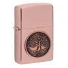 Zippo Tree Of Life Emblem High Polish Rose Gold 49638-000002, Briquet -Plein Air Outils Magasin ZP49638 000002 01 zippo